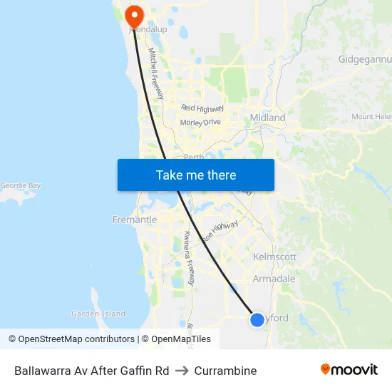 Ballawarra Av After Gaffin Rd to Currambine map