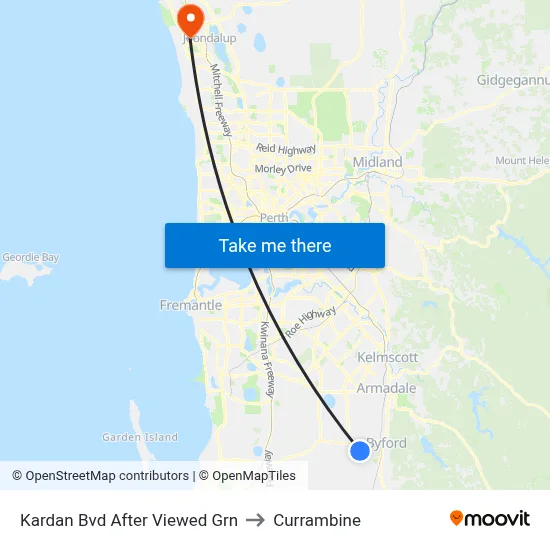 Kardan Bvd After Viewed Grn to Currambine map
