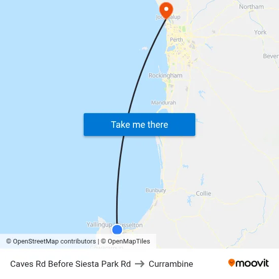 Caves Rd Before Siesta Park Rd to Currambine map