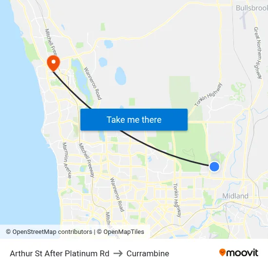 Arthur St After Platinum Rd to Currambine map