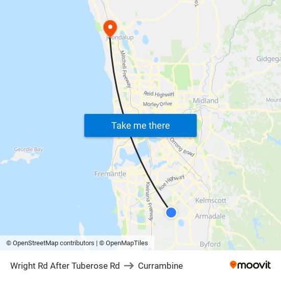 Wright Rd After Tuberose Rd to Currambine map