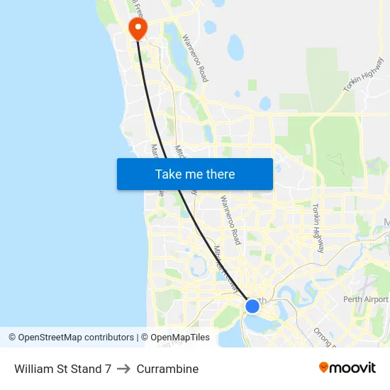 William St Stand 7 to Currambine map