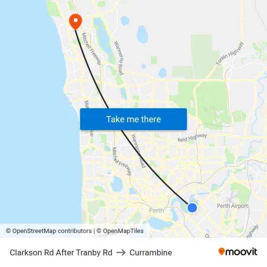 Clarkson Rd After Tranby Rd to Currambine map