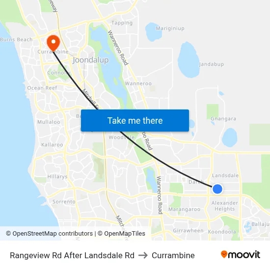 Rangeview Rd After Landsdale Rd to Currambine map