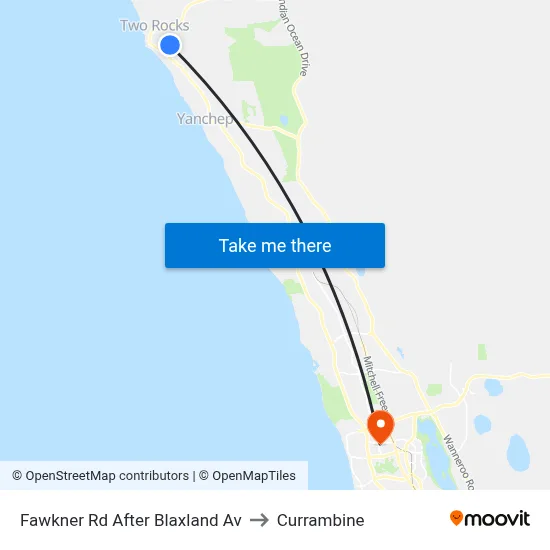 Fawkner Rd After Blaxland Av to Currambine map