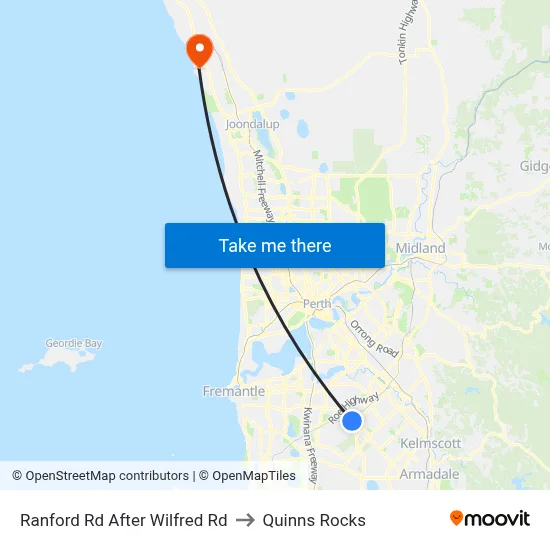 Ranford Rd After Wilfred Rd to Quinns Rocks map