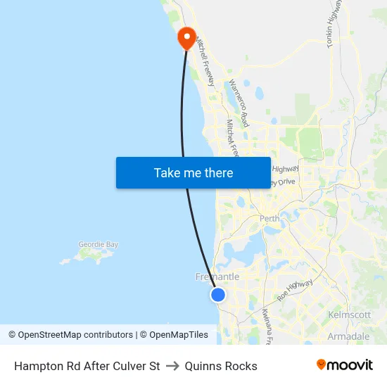 Hampton Rd After Culver St to Quinns Rocks map