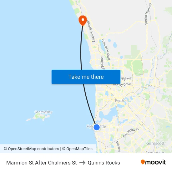 Marmion St After Chalmers St to Quinns Rocks map