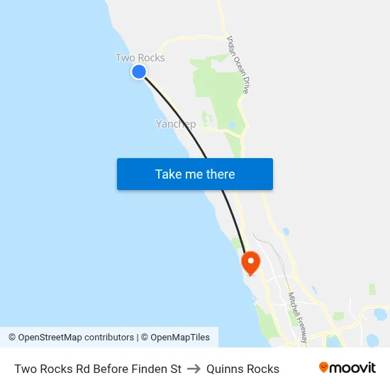 Two Rocks Rd Before Finden St to Quinns Rocks map