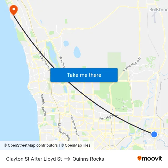 Clayton St After Lloyd St to Quinns Rocks map