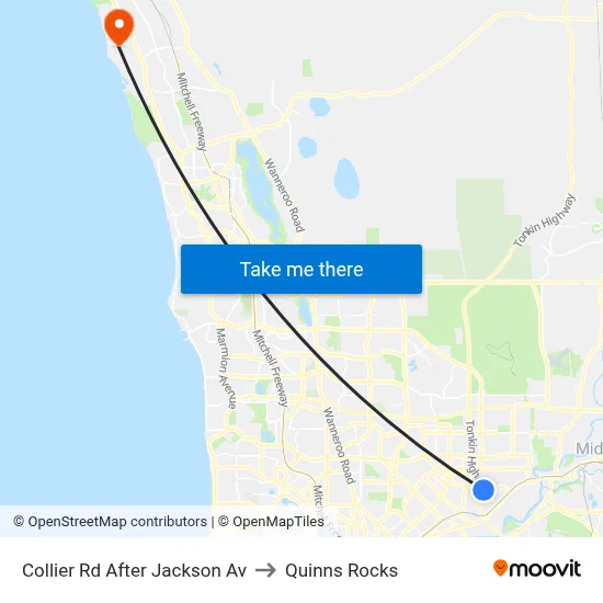 Collier Rd After Jackson Av to Quinns Rocks map