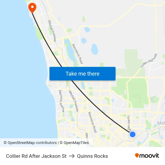Collier Rd After Jackson St to Quinns Rocks map