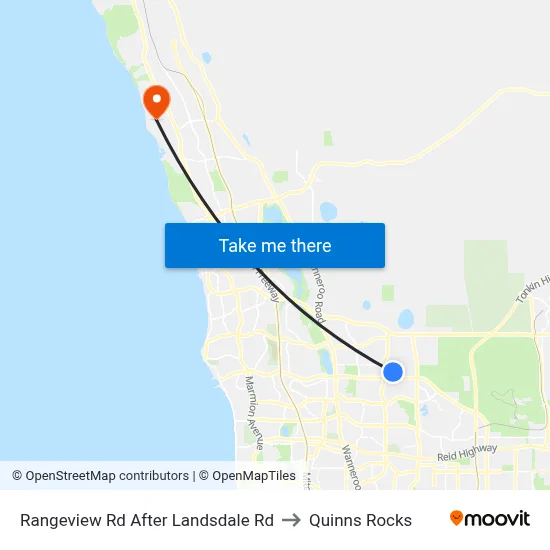 Rangeview Rd After Landsdale Rd to Quinns Rocks map