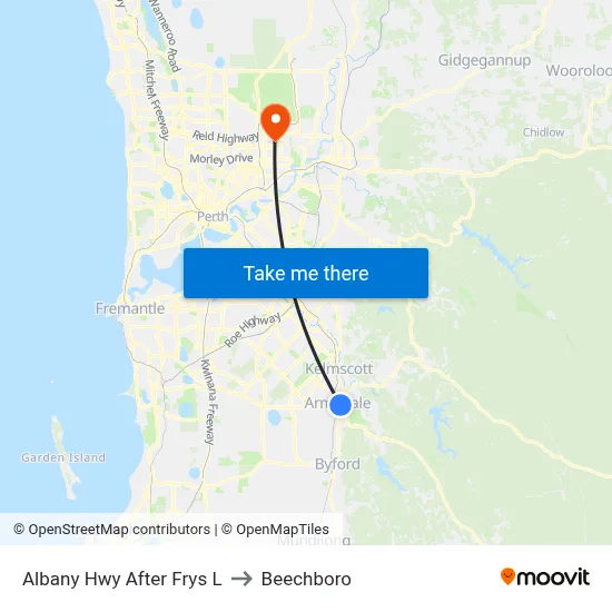 Albany Hwy After Frys L to Beechboro map