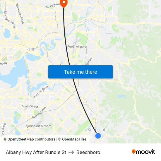Albany Hwy After Rundle St to Beechboro map