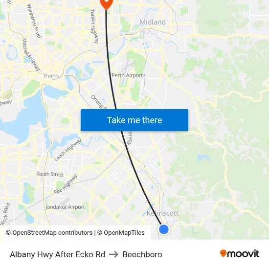 Albany Hwy After Ecko Rd to Beechboro map