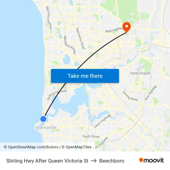 Stirling Hwy After Queen Victoria St to Beechboro map
