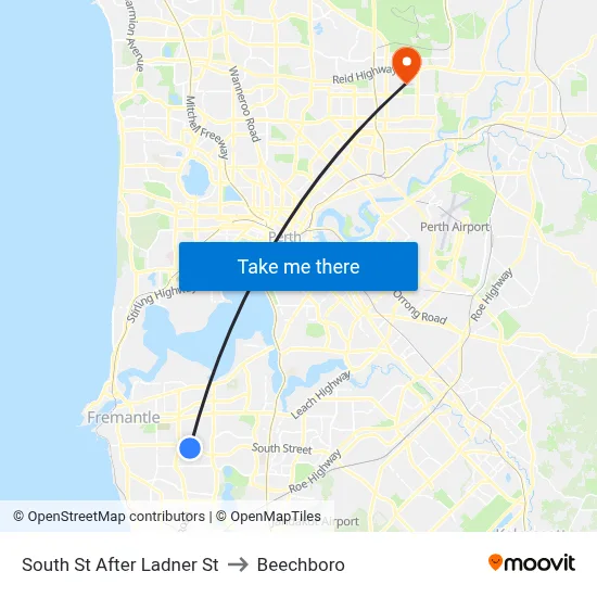 South St After Ladner St to Beechboro map