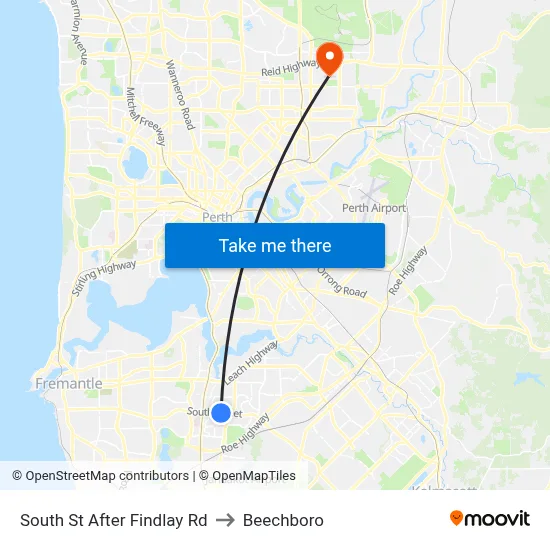 South St After Findlay Rd to Beechboro map