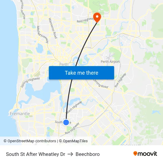 South St After Wheatley Dr to Beechboro map