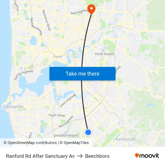 Ranford Rd After Sanctuary Av to Beechboro map