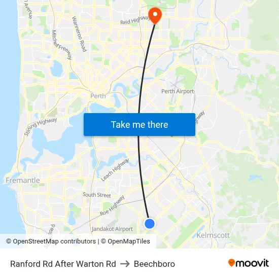 Ranford Rd After Warton Rd to Beechboro map