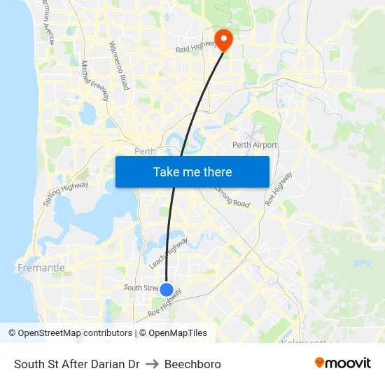South St After Darian Dr to Beechboro map