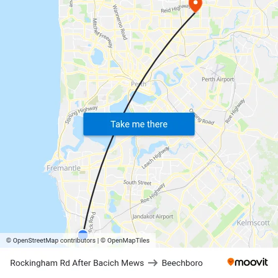 Rockingham Rd After Bacich Mews to Beechboro map