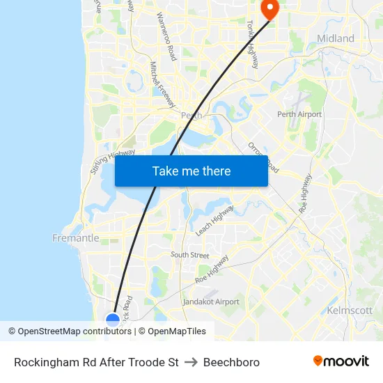 Rockingham Rd After Troode St to Beechboro map