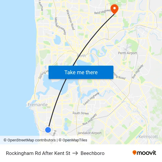 Rockingham Rd After Kent St to Beechboro map