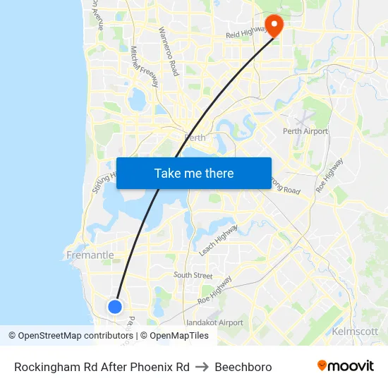 Rockingham Rd After Phoenix Rd to Beechboro map