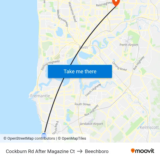 Cockburn Rd After Magazine Ct to Beechboro map