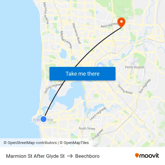 Marmion St After Glyde St to Beechboro map