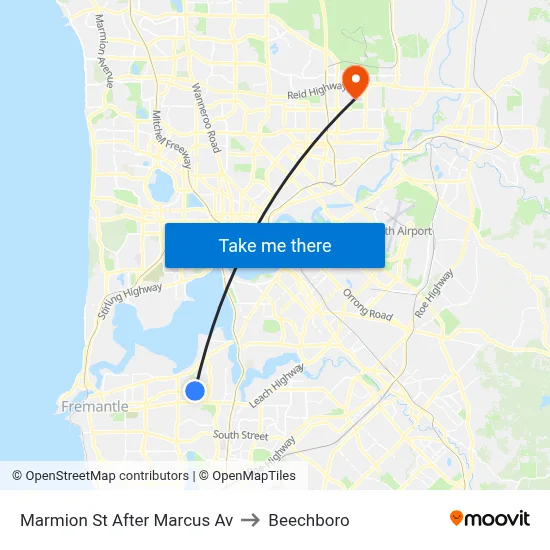 Marmion St After Marcus Av to Beechboro map