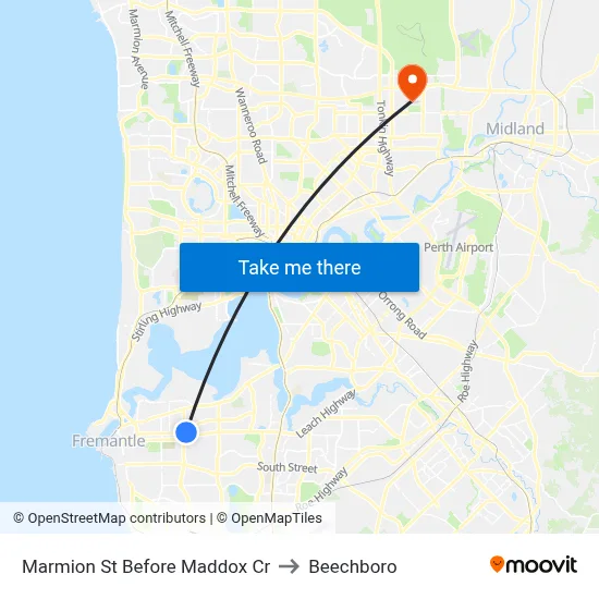 Marmion St Before Maddox Cr to Beechboro map