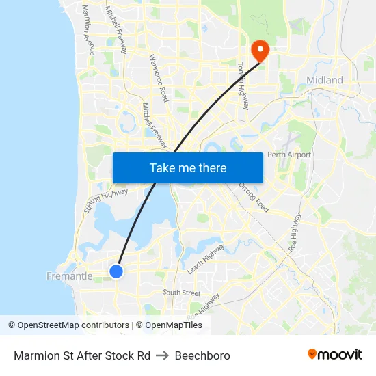 Marmion St After Stock Rd to Beechboro map