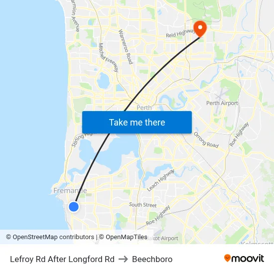 Lefroy Rd After Longford Rd to Beechboro map