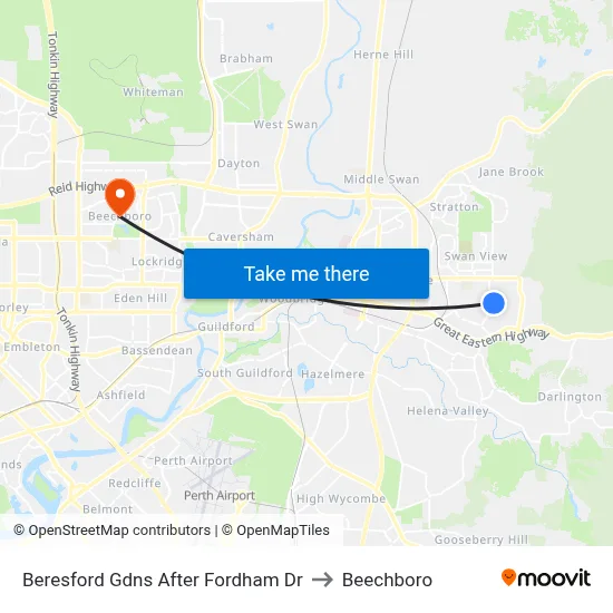 Beresford Gdns After Fordham Dr to Beechboro map