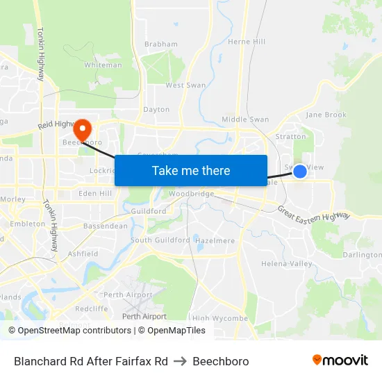 Blanchard Rd After Fairfax Rd to Beechboro map