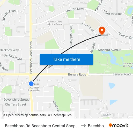 Beechboro Rd Beechboro Central Shop Ctr to Beechboro map