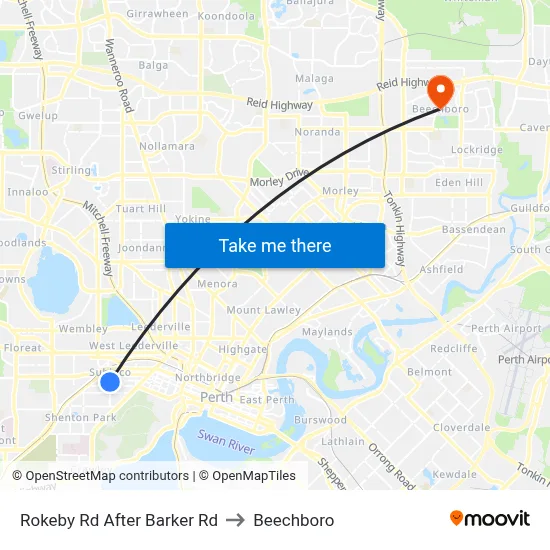 Rokeby Rd After Barker Rd to Beechboro map