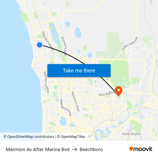 Marmion Av After Marina Bvd to Beechboro map