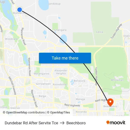 Dundebar Rd After Servite Tce to Beechboro map
