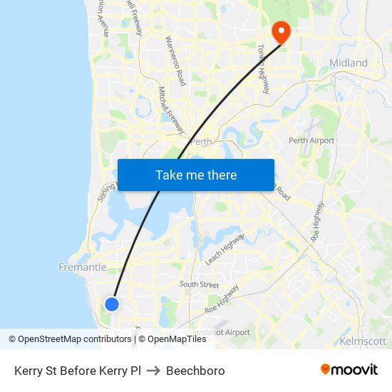 Kerry St Before Kerry Pl to Beechboro map