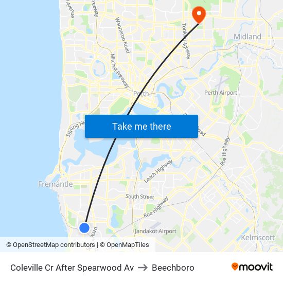 Coleville Cr After Spearwood Av to Beechboro map