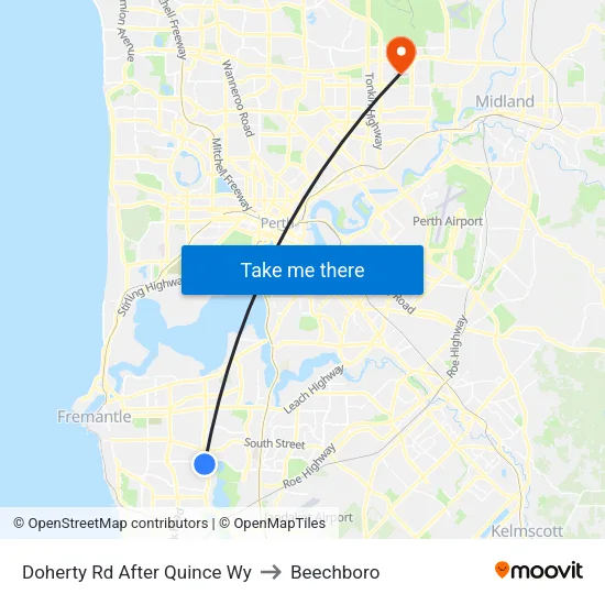 Doherty Rd After Quince Wy to Beechboro map