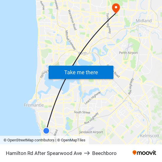 Hamilton Rd After Spearwood Ave to Beechboro map