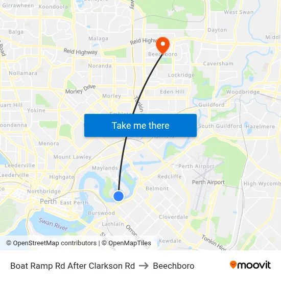 Boat Ramp Rd After Clarkson Rd to Beechboro map