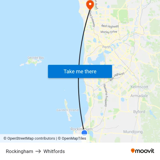 Rockingham to Whitfords map