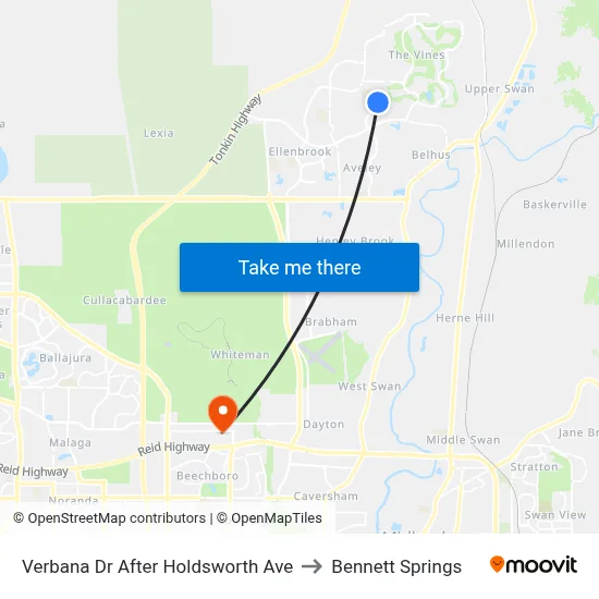 Verbana Dr After Holdsworth Ave to Bennett Springs map